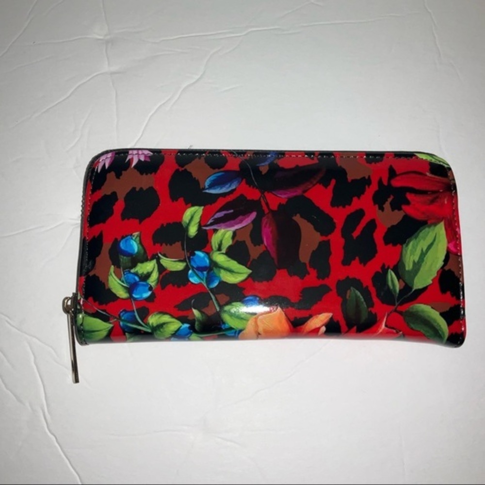 Leopard Print and Floral 2pc Handbag and Wallet Set - Picture 3 of 7
